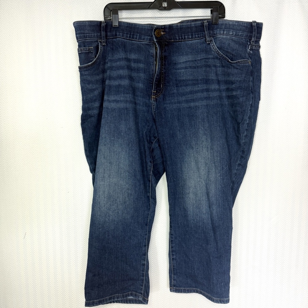Lee Mid Rise Regular Fit Cropped Length Jeans Size 24W